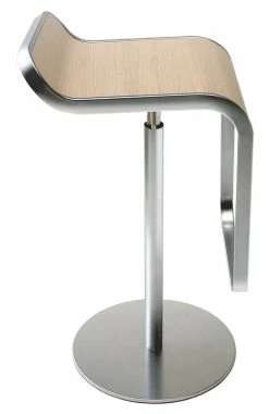 Lem Adjustable Bar Stool - Pivoting Wood Seat - Lapalma