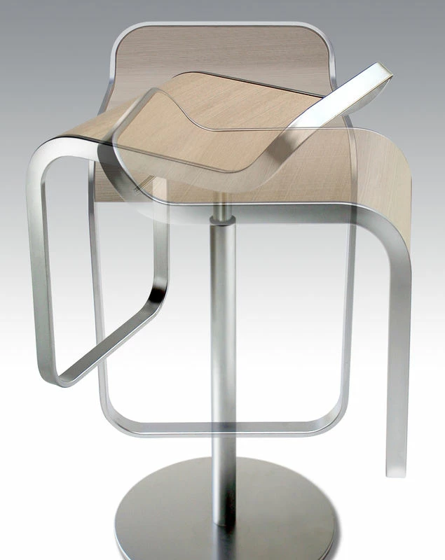 Lem Adjustable Bar Stool - Pivoting Wood Seat - Lapalma 7 Lem Adjustable Bar Stool - Pivoting Wood Seat - Lapalma - Image 5