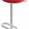 Mak Adjustable Bar Stool - Pivoting - Fabric Padded Seat - Lapalma -Coffee Tables Sales Shop adjustable bar stool mak red fabric seat white frame madeindesign 190425 product800