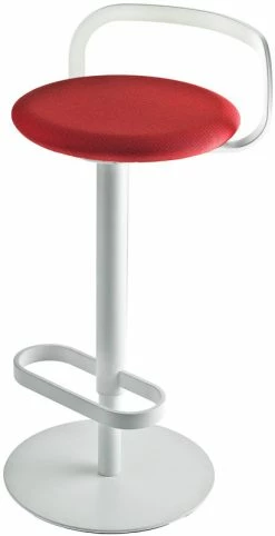 Mak Adjustable Bar Stool - Pivoting - Fabric Padded Seat - Lapalma