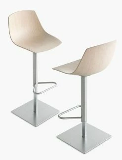 Miunn Adjustable Bar Stool - Pivoting Wood Seat - Lapalma -Coffee Tables Sales Shop adjustable bar stool miunn blanched oak madeindesign 169085 product800