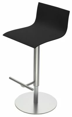 Thin Adjustable Bar Stool - Pivoting Wood Seat - Lapalma