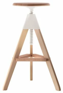Tom Adjustable Bar Stool - Pivoting - Wood & Plastic - Magis