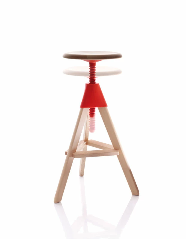 Tom Adjustable Bar Stool - Pivoting - Wood & Plastic - Magis 4 Tom Adjustable Bar Stool - Pivoting - Wood & Plastic - Magis - Image 2