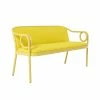 Loop Banquette Rembourrée - / Fabric & Curved Beech L 145 Cm - Wiener GTV Design -Coffee Tables Sales Shop banquette rembourree loop green yellow d28 yellow fabric kvadrat vidar 443 madeindesign 402112 product800