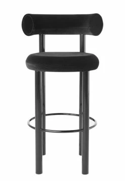 Fat Bar Chair - / Velvet - H 75 Cm - Tom Dixon