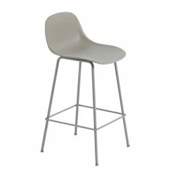 Fiber Bar Bar Chair - / H 65 Cm - Metal Legs - Muuto