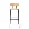 Herman Bar Chair - / H 76 Cm - Ferm Living -Coffee Tables Sales Shop bar chair herman white stained oak wooden seat madeindesign 393132 product800