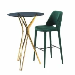 Holy Bar Chair - / Velvet - H 75 Cm - Pols Potten -Coffee Tables Sales Shop bar chair holy green madeindesign 316795 product800