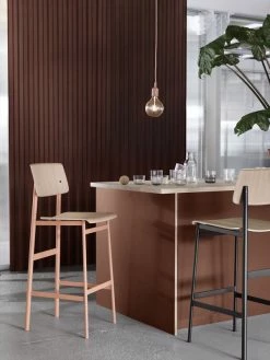 Loft Bar Chair - / H 75 Cm - Wood & Metal - Muuto -Coffee Tables Sales Shop bar chair loft black oak madeindesign 330584 product800