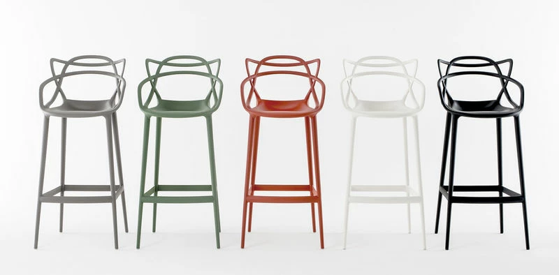 Masters Bar Chair - H 65 Cm - Metallized - Kartell 5 Masters Bar Chair - H 65 Cm - Metallized - Kartell - Image 3