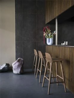 Nerd Bar Chair - / H 75 Cm - Wood - Muuto -Coffee Tables Sales Shop bar chair nerd dark wood madeindesign 357465 product800