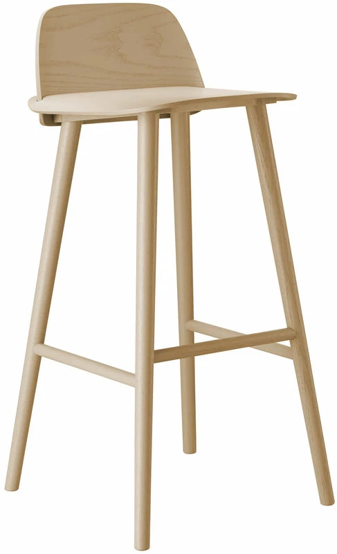 Nerd Bar Chair - H 75 Cm - Wood - Muuto 3 Nerd Bar Chair - H 75 Cm - Wood - Muuto