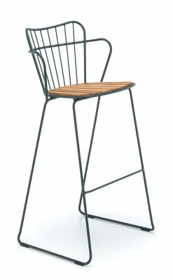 Paon Bar Chair - / Metal & Bamboo - Houe