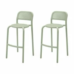 Toní Barfly Bar Chair - / H 82.3 Cm - Set Of 2 / Perforated Aluminium - Fatboy
