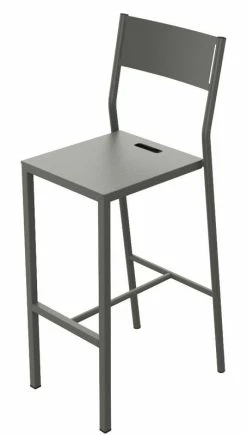 Up Bar Chair - H 75 Cm - Metal - Matière Grise