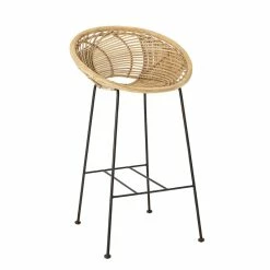 Yonne Bar Chair - / Rattan - H 72 Cm - Bloomingville -Coffee Tables Sales Shop bar chair yonne natural black legs madeindesign 341937 product800