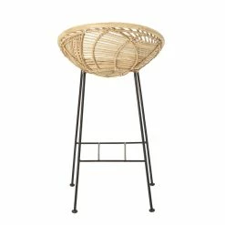 Yonne Bar Chair - / Rattan - H 72 Cm - Bloomingville -Coffee Tables Sales Shop bar chair yonne natural black legs madeindesign 341939 product800