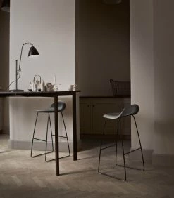 3D Bar Stool - H 75 Cm - Walnut Shell - Gubi -Coffee Tables Sales Shop bar stool 3d walnut chrome legs madeindesign 166649 product800