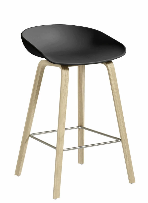 About A Stool AAS 32 Bar Stool - H 65 Cm - Plastic & Wood Legs - Hay 3 About A Stool AAS 32 Bar Stool - H 65 Cm - Plastic & Wood Legs - Hay