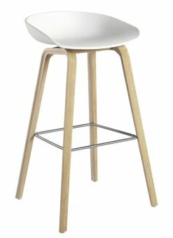 About A Stool Bar Stool - H 75 Cm - Plastic & Wood Legs - Hay