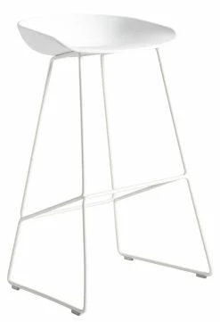 About A Stool AAS 38 Bar Stool - H 75 Cm - Steel Sled Base - Hay