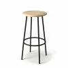 Baretto Bar Stool - / H 76 Cm - Solid Oak & Metal - Ethnicraft