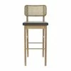Cannage Bar Stool - / H 65 Cm - Fabric - RED Edition 2 Cannage Bar Stool - / H 65 Cm - Fabric - RED Edition -Coffee Tables Sales Shop bar stool cannage caviar grey fabric oak madeindesign 363307 product800