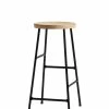 Cornet Bar Stool - / H 65 Cm - Bois & Métal - Hay -Coffee Tables Sales Shop bar stool cornet chene clair pied noir madeindesign 302401 product800
