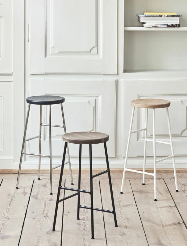 Cornet Bar Stool - / H 65 Cm - Bois & Métal - Hay 4 Cornet Bar Stool - / H 65 Cm - Bois & Métal - Hay - Image 2
