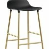 Form Bar Stool - / H 65 Cm – Brass Foot - Normann Copenhagen -Coffee Tables Sales Shop bar stool form black brass madeindesign 310214 product800