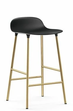 Form Bar Stool - / H 65 Cm – Brass Foot - Normann Copenhagen