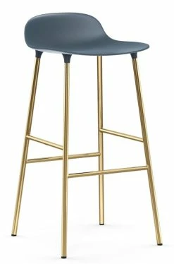 Form Bar Stool - / H 75 Cm – Brass Foot - Normann Copenhagen