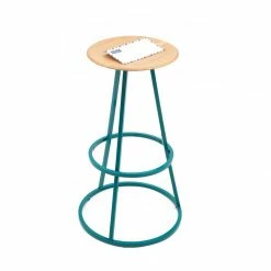 Grand Gustave Bar Stool - H 77 Cm - Wood & Metal - Hartô -Coffee Tables Sales Shop bar stool grand gustave dark grey madeindesign 215120 product800