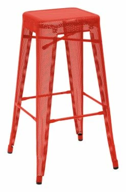 H Perforé Bar Stool - H 75 Cm - Glossy Color - Tolix