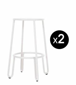 Huggy Bar Stool - / H 65 Cm - Set Of 2 - Maiori