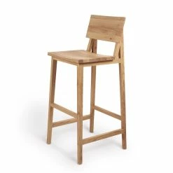 N4 Bar Stool - / H 80 Cm - Solid Oak - Ethnicraft