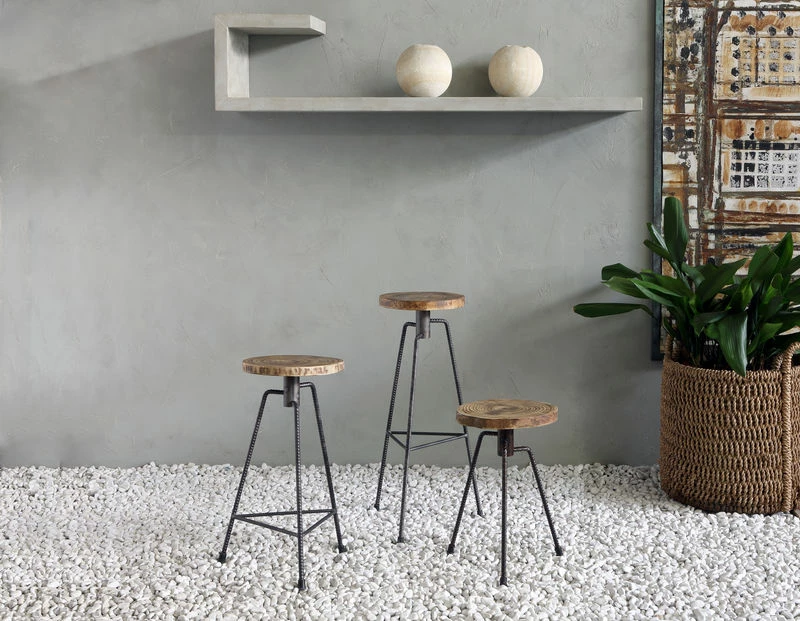 Nikita Bar Stool - / H 82 Cm - Wood & Metal - Zeus 4 Nikita Bar Stool - / H 82 Cm - Wood & Metal - Zeus - Image 2