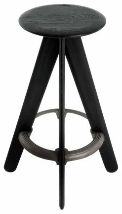 Slab Bar Stool - H 76 Cm - Wood - Tom Dixon