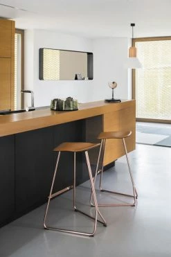 Triton Bar Stool - H 64 Cm / Leather Seat - ClassiCon 10 Triton Bar Stool - H 64 Cm / Leather Seat - ClassiCon -Coffee Tables Sales Shop bar stool triton caramel leather copper leg madeindesign 267557 product800