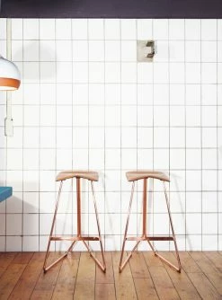 Triton Bar Stool - H 64 Cm / Leather Seat - ClassiCon 11 Triton Bar Stool - H 64 Cm / Leather Seat - ClassiCon -Coffee Tables Sales Shop bar stool triton caramel leather copper leg madeindesign 267558 product800