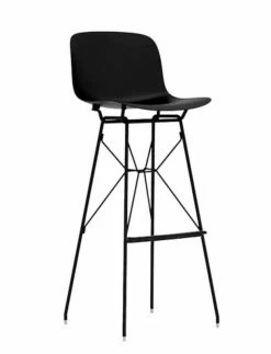 Troy Bar Stool - / Plastic & Steel Wire Legs - H 77.5 Cm - Magis