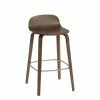 Visu Bar Stool - / Wood - H 65 Cm - Muuto -Coffee Tables Sales Shop bar stool visu dark wood chromed footrest madeindesign 357471 product800