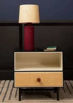 Essence Bedside Table - / Wood & Rattan - Maison Sarah Lavoine 9 Essence Bedside Table - / Wood & Rattan - Maison Sarah Lavoine -Coffee Tables Sales Shop bedside table essence ivory black madeindesign 351027 product800