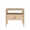 Spindle Bedside Table - / Solid Oak & Glass - 1 Drawer - Ethnicraft -Coffee Tables Sales Shop bedside table spindle oak clear glass madeindesign 349898 product800