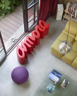 Amore Bench - L 145 Cm - Outdoor - Plastic - Slide -Coffee Tables Sales Shop bench amore flame red madeindesign 280336 product800