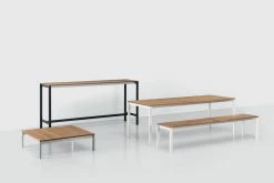 Be-Easy Bench - / Teak - 180 X 40 Cm - Kristalia -Coffee Tables Sales Shop bench be easy teak lacquered steel madeindesign 298116 product800