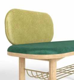 Eustache Bench - / L 102 Cm - Velvet - Hartô -Coffee Tables Sales Shop bench eustache green madeindesign 332460 product800