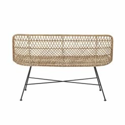 Hallie Bench - / L 120 Cm - Rattan - Bloomingville -Coffee Tables Sales Shop bench hallie rattan black base madeindesign 375469 product800