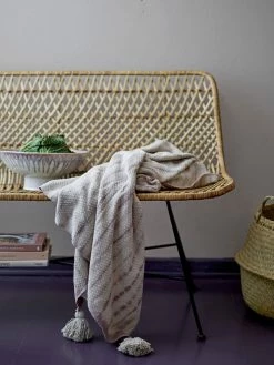 Hallie Bench - / L 120 Cm - Rattan - Bloomingville -Coffee Tables Sales Shop bench hallie rattan black base madeindesign 375470 product800